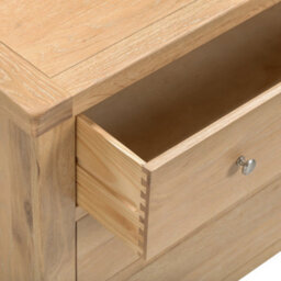 Seconique Windsor 3 Drawer Chest Natural Oak  Fully Assembled - thumbnail 7
