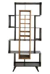 Orsina Black Iron Frame Shelf Unit,elegant Storage Unit,luxe Wall Shelf With Modular Compartments,metal Shelf Unit - thumbnail 1