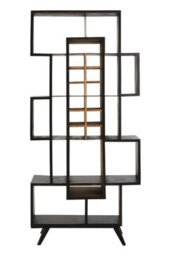Orsina Black Iron Frame Shelf Unit,elegant Storage Unit,luxe Wall Shelf With Modular Compartments,metal Shelf Unit - thumbnail 4