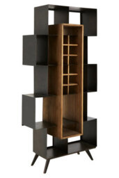 Orsina Black Iron Frame Shelf Unit,elegant Storage Unit,luxe Wall Shelf With Modular Compartments,metal Shelf Unit - thumbnail 3