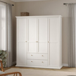 Furniture To Go Paris Wardrobe With 4 Doors And 2 Drawers In White - thumbnail 8