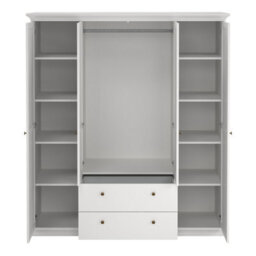 Furniture To Go Paris Wardrobe With 4 Doors And 2 Drawers In White - thumbnail 6