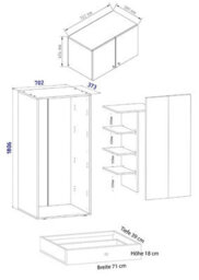 Vcm Wardrobe Vandol Book W. 70 X H. 238 X D. 40 Cm - thumbnail 3