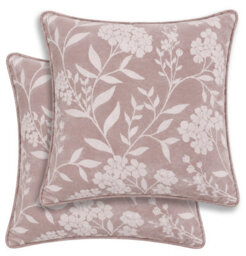 Enhanced Living Cuba Floral Pair Of Pink Cushion Covers - 43X43Cm - Cases Only - thumbnail 1