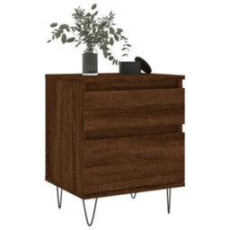 Berkfield Bedside Cabinets 2 Pcs Brown Oak 40X35X50 Cm Engineered Wood - thumbnail 3