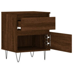 Berkfield Bedside Cabinets 2 Pcs Brown Oak 40X35X50 Cm Engineered Wood - thumbnail 7