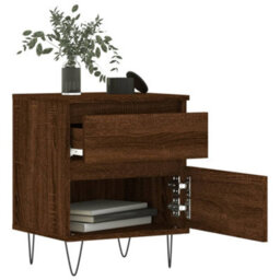 Berkfield Bedside Cabinets 2 Pcs Brown Oak 40X35X50 Cm Engineered Wood - thumbnail 4