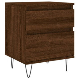 Berkfield Bedside Cabinets 2 Pcs Brown Oak 40X35X50 Cm Engineered Wood - thumbnail 5