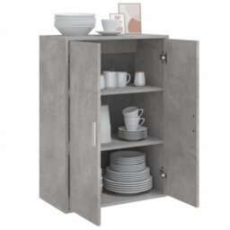Berkfield Sideboard Concrete Grey 60X31X84 Cm Engineered Wood - thumbnail 4