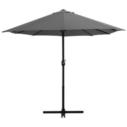 Berkfield Outdoor Parasol With Aluminium Pole 460X270 Cm Anthracite - thumbnail 3