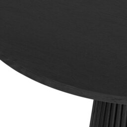 Wyld Haus Sorrento Black Wood Ribbed Round Accent Table - thumbnail 8