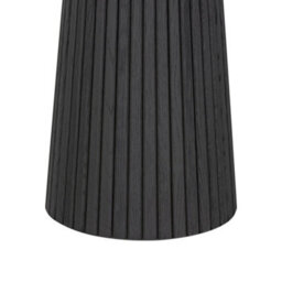 Wyld Haus Sorrento Black Wood Ribbed Round Accent Table - thumbnail 9