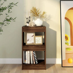 Berkfield Book Cabinet/room Divider Brown Oak 40X30X72 Cm - thumbnail 5