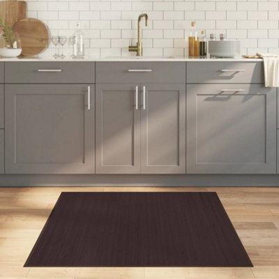 Walplus Rug Square Dark Brown100X100 Cm Bamboo - image 1