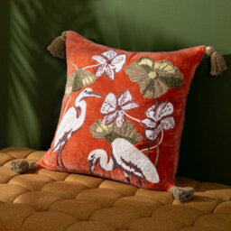 Wylder Kushiro Embroidered Velvet Cushion Cover - thumbnail 6