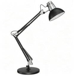 Amorly Matte Black Multi Joint Articulated Desk Lamp, Metal Base, Partially Adjustable Swing Arm,decorative Table Lamp For Home & Office - thumbnail 1