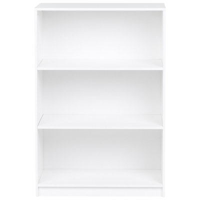 Wyld And Coco White 3-Tier Wall-Mounted Bookcase 80 X 40 Cm, Minimalist Matte Finish - image 1
