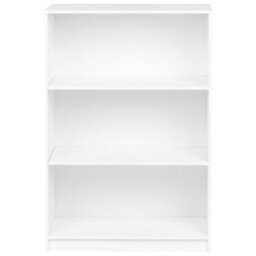 Wyld And Coco White 3-Tier Wall-Mounted Bookcase 80 X 40 Cm, Minimalist Matte Finish - thumbnail 1