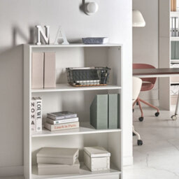 Wyld And Coco White 3-Tier Wall-Mounted Bookcase 80 X 40 Cm, Minimalist Matte Finish - thumbnail 2