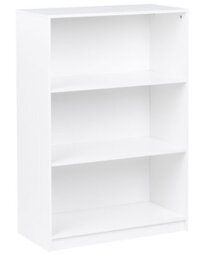 Wyld And Coco White 3-Tier Wall-Mounted Bookcase 80 X 40 Cm, Minimalist Matte Finish - thumbnail 3