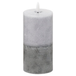 Hill Interiors Luxe Collection Dipped Natural Glow Electric Candle Grey (20Cm X 7Cm X 7Cm)