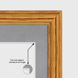AK Frames 80X70Cm Oak Classic Multi Photo Frame With Mid Grey Mount - Holds 20 Apertures (18X) 6X4, (2X) 4X4 Photos - thumbnail 7