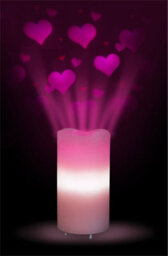 Netagon St Helens Home And Garden Led Candle Projector Pink Hearts - thumbnail 6