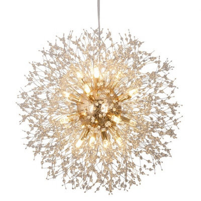 Chandelier Gold Crystal Pendant Ceiling Light 16Lights G9 - image 1