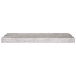 Berkfield Floating Wall Shelves 2 Pcs Concrete Grey 60X23.5X3.8 Cm Mdf - thumbnail 5