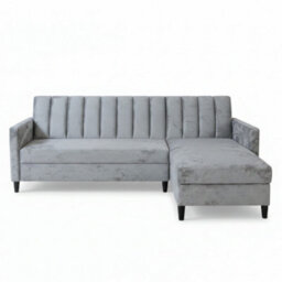 Dorel Home Celine Sto Sofabed Lshape Grey Velvet - thumbnail 5