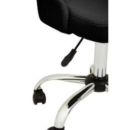 Orsina Ergonomic Ribbed Black And Chrome Home Office Chair, Comfortable Work From Home Chair, Movable Work Chair - thumbnail 8