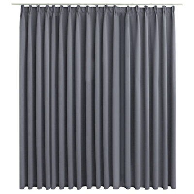 Vidaxl Blackout Curtain With Hooks Grey 290X245 Cm - image 1