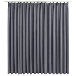 Vidaxl Blackout Curtain With Hooks Grey 290X245 Cm - thumbnail 1