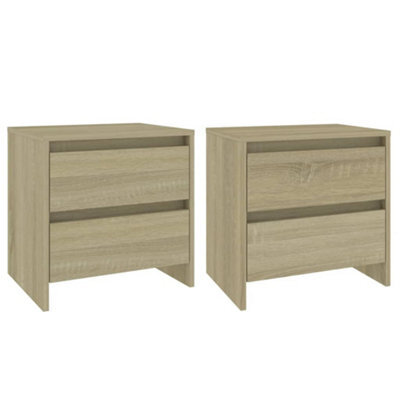 Berkfield Elegant Bedside Cabinets 2 Pcs Sonoma Oak 45X34.5X44.5 Cm Engineered Wood - image 1