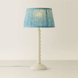Valuelights Bobbin Cream Bobble Wall Light And Green Trim Linen Lamp Shade And Bulb - thumbnail 3