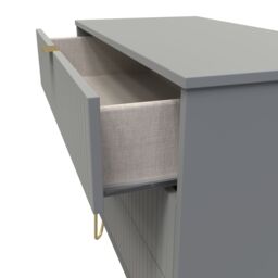 Linear Ready Assembled Matt Dark Grey 3 Drawer Wide Chest (H)695mm (W)765mm (D)415mm - thumbnail 5