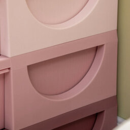 Homcom Kids Storage Unit Toy Box Vertical Dresser With Six Drawers - Pink - thumbnail 9