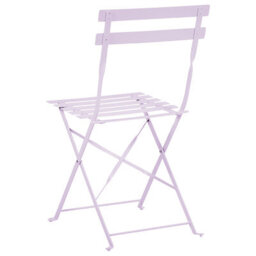 Beliani Purple Metal Folding Slatted Seat Back Outdoor Bistro Set - Compact 2-Seater, Ready-Assembled - thumbnail 5