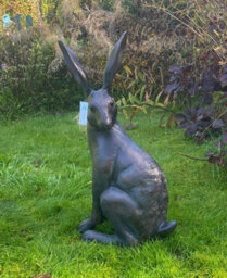 Inspirational Gifting Sitting Hare Garden Sculpture Cast In Aluminium - thumbnail 7
