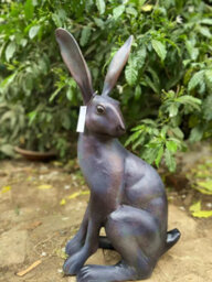 Inspirational Gifting Sitting Hare Garden Sculpture Cast In Aluminium - thumbnail 3