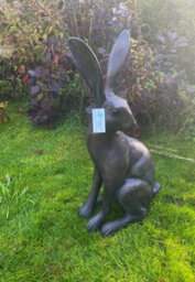 Inspirational Gifting Sitting Hare Garden Sculpture Cast In Aluminium - thumbnail 8