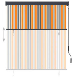 Berkfield Harmful Outdoor Roller Blind 140X250 Cm Yellow And Blue - thumbnail 3
