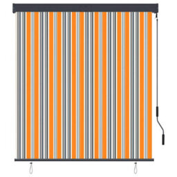 Berkfield Harmful Outdoor Roller Blind 140X250 Cm Yellow And Blue