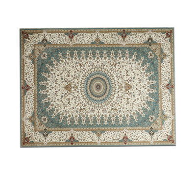 Bedlooms Willow Cashmere Rug 60X110Cm, Medallion Floral Pattern, Non Slip, Stain Resistant, Large Kitchen & Door Mat - image 1