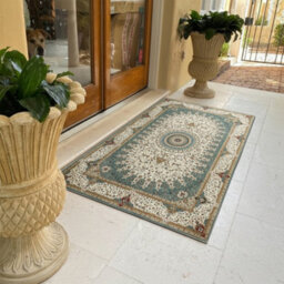 Bedlooms Willow Cashmere Rug 60X110Cm, Medallion Floral Pattern, Non Slip, Stain Resistant, Large Kitchen & Door Mat - thumbnail 7