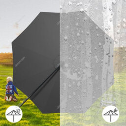 Breeins 3M Dark Grey Crank Tilt With Led Light Outdoor  Garden Patio Swing Umbrella Parasol With 60L Fillable Base - thumbnail 4