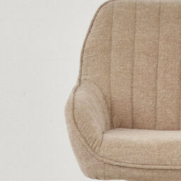 Lakeland Furniture Karlstad Fawn Brown Fabric Wooden Leg Base Bar Stool - thumbnail 8