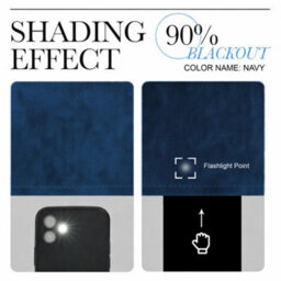 Bedlooms Navy Velvet Curtain Blackout Thermal Insulated Eyelet Door Curtain Single Panel 66 X 84 Inches With Tie Back - thumbnail 3