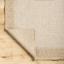 Livabliss Mirage Cottage Tan Beige Fringe Indoor & Outdoor Jute-Look Rug 200 X 275 Cm Easy To Clean, Perfect For Balcony Or Dining Room - thumbnail 4
