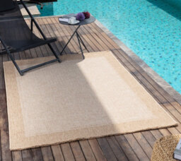 Livabliss Mirage Cottage Tan Beige Fringe Indoor & Outdoor Jute-Look Rug 200 X 275 Cm Easy To Clean, Perfect For Balcony Or Dining Room - thumbnail 2